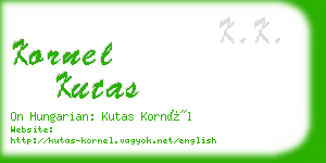 kornel kutas business card